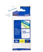 Brother TZe263 Nastro laminato originale per etichette - Testo blu su sfondo bianco - Larghezza 36 mm x 8 metri - immagine 2
