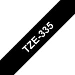 Brother TZe335 Nastro laminato originale per etichette - Testo bianco su sfondo nero - Larghezza 12 mm x 8 metri - immagine 3