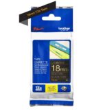Brother TZe344 Nastro laminato originale per etichette - Testo dorato su sfondo nero - Larghezza 18 mm x 8 metri - immagine 2