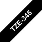 Brother TZe345 Nastro laminato originale per etichette - Testo bianco su sfondo nero - Larghezza 18 mm x 8 metri - immagine 3