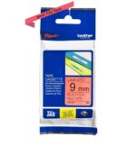 Brother TZe421 Nastro laminato originale per etichette - Testo nero su sfondo rosso - Larghezza 9 mm x 8 metri - immagine 2