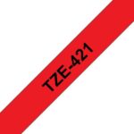 Brother TZe421 Nastro laminato originale per etichette - Testo nero su sfondo rosso - Larghezza 9 mm x 8 metri - immagine 3