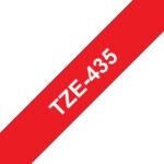 Brother TZe435 Nastro laminato originale per etichette - Testo bianco su sfondo rosso - Larghezza 12 mm x 8 metri - immagine 3