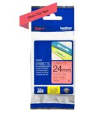 Brother TZe451 Nastro laminato originale per etichette - Testo nero su sfondo rosso - Larghezza 24 mm x 8 metri - immagine 2