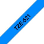 Brother TZe521 Nastro laminato originale per etichette - Testo nero su sfondo blu - Larghezza 9 mm x 8 metri - immagine 3