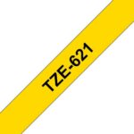 Brother TZe621 Nastro laminato originale per etichette - Testo nero su sfondo giallo - Larghezza 9 mm x 8 metri - immagine 2
