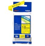 Brother TZe641 Nastro laminato originale per etichette - Testo nero su sfondo giallo - Larghezza 18 mm x 8 metri - immagine 2