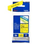 Brother TZe651 Nastro laminato originale per etichette - Testo nero su sfondo giallo - Larghezza 24 mm x 8 metri - immagine 2