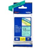 Brother TZe741 Nastro laminato originale per etichette - Testo nero su sfondo verde - Larghezza 18 mm x 8 metri - immagine 2