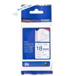 Brother TZeFA4 Nastro tessile originale per etichette - Testo blu su sfondo bianco - Larghezza 18 mm x 3 metri - immagine 2