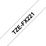 Brother TZeFX221 Nastro laminato flessibile originale per etichette - Testo nero su sfondo bianco - Larghezza 9 mm x 8 metri - immagine 3