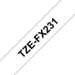 Brother TZeFX231 Nastro laminato flessibile originale per etichette - Testo nero su sfondo bianco - Larghezza 12 mm x 8 metri - immagine 3