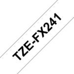 Brother TZeFX241 Nastro laminato flessibile originale per etichette - Testo nero su sfondo bianco - Larghezza 18 mm x 8 metri - immagine 3