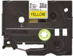 Brother TZeFX621 Nastro laminato flessibile originale per etichette - Testo nero su sfondo giallo - Larghezza 9 mm x 8 metri