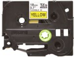 Brother TZeFX641 Nastro laminato flessibile originale per etichette - Testo nero su sfondo giallo - Larghezza 18 mm x 8 metri - immagine 2