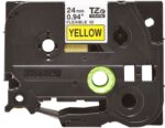 Brother TZeFX651 Nastro laminato flessibile originale per etichette - Testo nero su sfondo giallo - Larghezza 24 mm x 8 metri - immagine 2