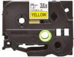 Brother TZeFX661 Nastro laminato flessibile originale per etichette - Testo nero su sfondo giallo - Larghezza 36 mm x 8 metri - immagine 2
