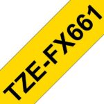 Brother TZeFX661 Nastro laminato flessibile originale per etichette - Testo nero su sfondo giallo - Larghezza 36 mm x 8 metri - immagine 3