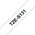 Brother TZeS131 Nastro laminato super adesivo originale per etichette - Testo nero su sfondo trasparente - Larghezza 12 mm x 8 metri - immagine 3
