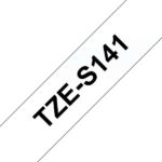 Brother TZeS141 Nastro laminato super adesivo originale per etichette - Testo nero su sfondo trasparente - Larghezza 18 mm x 8 metri - immagine 3