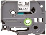 Brother TZeS151 Nastro laminato super adesivo originale per etichette - Testo nero su sfondo trasparente - Larghezza 24 mm x 8 metri - immagine 2