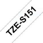 Brother TZeS151 Nastro laminato super adesivo originale per etichette - Testo nero su sfondo trasparente - Larghezza 24 mm x 8 metri - immagine 3