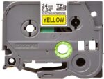 Brother TZeS651 Nastro laminato super adesivo originale per etichette - Testo nero su sfondo giallo - Larghezza 24 mm x 8 metri - immagine 2