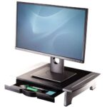 Fellowes Office Suites Supporto per monitor - 5 regolazioni di altezza - Cassetto portaoggetti - Spazio per laptop - Peso massimo 36 kg - immagine 3