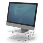 Fellowes Clarity Supporto regolabile per monitor - 5 impostazioni di altezza - Spazio inferiore per accessori - Peso massimo 10 kg - immagine 2