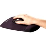 Fellowes PlushTouch Tappetino con poggiapolsi Foam Fusion - Base antiscivolo - Materiale extra morbido - Protezione antibatterica - Colore nero - immagine 2