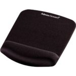 Fellowes PlushTouch Tappetino con poggiapolsi Foam Fusion - Base antiscivolo - Materiale extra morbido - Protezione antibatterica - Colore nero - immagine 3