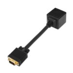 Aisens Cavo splitter SVGA (3C+9) di altissima qualità - HDB15/M-2xHDB15/H - Schermato in oro - 20 cm - Colore oro - immagine 2