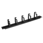 Aisens Organizer per cavi metallico con 5 anelli - 19" 1U - Colore nero - immagine 2