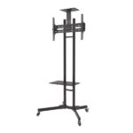 Aisens Supporto da pavimento Eco con ruote - Vassoio per DVD e supporto per videocamera (TV 37"-70") - Colore nero - immagine 2