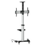 Aisens Supporto da pavimento Eco con ruote - Vassoio per DVD e supporto per videocamera (TV da 37"-70") - Colore argento - immagine 4
