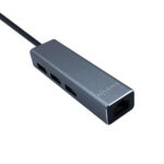 Aisens Convertitore USB 3.0 a Ethernet GIGABIT 10/100/1000 MBPS + HUB 3xUSB3.0 - 15 cm - Colore grigio - immagine 3