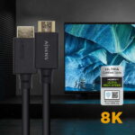 Cavo HDMI V2.1 certificato Ultra High Speed 8K@60Hz 48Gbps - A/M-A/M - 1,0 m - Colore nero - immagine 4