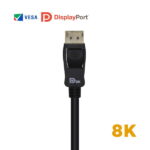 Cavo Displayport certificato V1.4 8K@60hz - DP/M-DP/M - 1,0 m - Colore nero - immagine 3