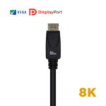 Cavo Displayport certificato V1.4 8K@60hz - DP/M-DP/M - 3,0 m - Colore nero - immagine 3