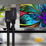 Cavo Displayport certificato V1.4 8K@60hz - DP/M-DP/M - 3,0 m - Colore nero - immagine 4