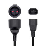 Aisens Cavo di alimentazione 16A - C14/M A CEE7/H - 25 cm - Colore nero - immagine 2