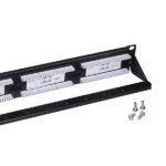 Aisens Pacth Panel a 24 porte RJ45 Cat.6 UTP - 19" 1U Dual IDC con gestione cavi - Colore nero - immagine 3