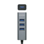 Hub USB 3.0 Aisens in alluminio - Tipo A maschio a 4xTipo A femmina - 10 cm - immagine 2