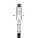 Cavo HDMI V2.0 AOC (Active Optical Cable) smontabile Premium ad alta velocità / HEC 4K@60Hz 4:4:4 18Gbps - A/M-D/A/M - 30 m - Colore nero - immagine 2
