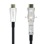 Cavo HDMI V2.0 AOC (Active Optical Cable) smontabile Premium ad alta velocità / HEC 4K@60Hz 4:4:4 18Gbps - A/M-D/A/M - 50 m - Colore nero - immagine 3
