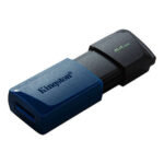 Kingston DataTraveler Exodia M Memoria USB 64GB - USB 3.2 Gen 1 - Cappuccio mobile - Gancio per portachiavi - Colore nero/blu (pendrive) - immagine 2