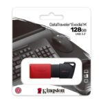 Kingston DataTraveler Exodia M Memoria USB 128 GB - USB 3.2 Gen 1 - Cappuccio mobile - Gancio per portachiavi - Colore nero/rosso (pendrive) - immagine 3