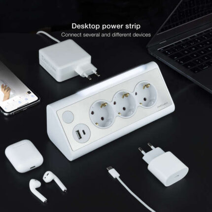 1x USB-C e 1x USB-A - Illuminazione LED con interruttore - Cavo da 1