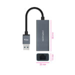 Nanocavo Adattatore di rete USB 3.0 a Ethernet Gigabit 10/100/1000 Mbps - immagine 2