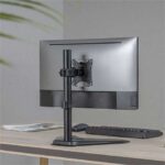 Cromad Supporto da tavolo con base per monitor da 17"-32" - Girevole, inclinabile - Gestione dei cavi - Peso massimo 9 kg - VESA 100x100 mm - immagine 3